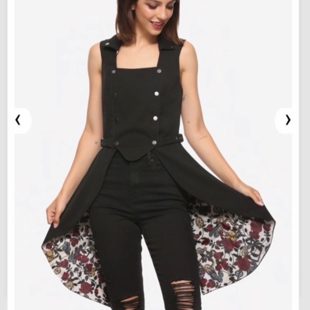 Hot Topic long double breasted vest